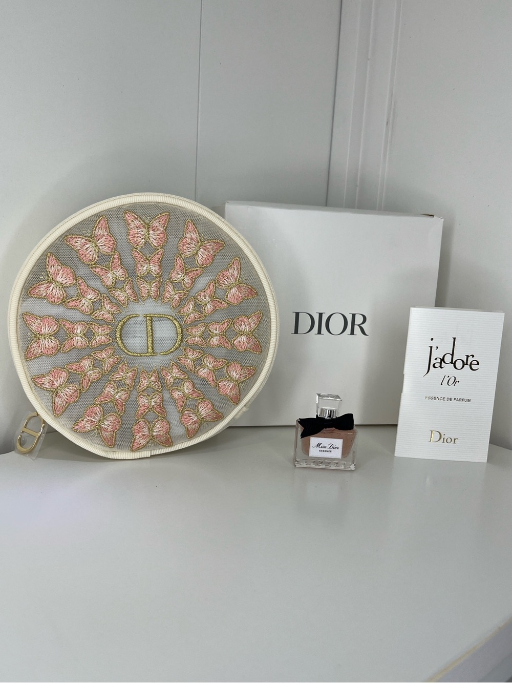 Dior Butterfly Pouch + Miss Dior Mini & J’adore L’Or Gift Set